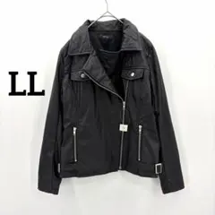 イマージュ ライダース型 ジャケット 黒 LL 美品 新品同様 タグ カジュアルのサムネイル