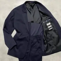 極美品✨️ORIHICA オリヒカ サードスーツ 紺 ネイビー 無地 ストレッチ