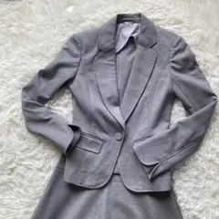 ライトグレー スーツセット シングルボタンジャケット