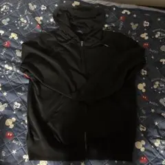 NAVY ブラック フード付きパーカー