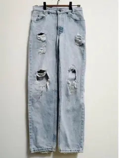 90s USA製 Levi’s 505 W29 オレンジタブ クラッシュデニム