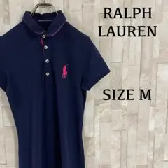 RALPH LAUREN SPORT 半袖ワンピース ポニー刺繍 M ネイビー