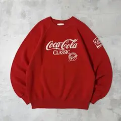90s USA製　Coca-Cola コーラ　スウェット　企業　広告　ラグラン