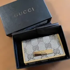 新品　希少　GUCCI キーケース　GGライン　キャンバス　6連　グッチ