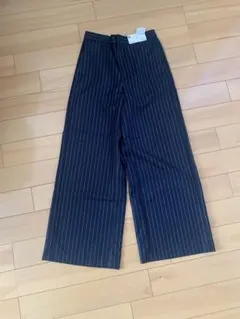 ストライプワイドパンツSC　GU