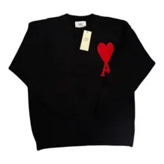 AMI Paris ハートロゴニット セーターブラック（新品・タグ付き）