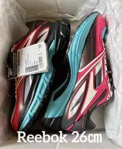 Reebok ランニングシューズ ピンク/ターコイズ　メンズ26センチ