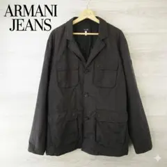 アルマーニジーンズ 中綿ジャケット ブルゾン ジャンパー メンズ XL 54 黒のサムネイル