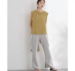 美品　アースミュージックアンドエコロジー　ジオメトリック柄ジャガードパンツ