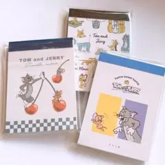 トムとジェリー　ミニメモ　メモ帳　めも　タフィー　ニブルス　シンプル　さくらんぼ