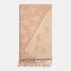 シグネチャー オーバーサイズド マフラー/ベージュ