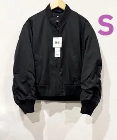 UNIQLOCボマージャケット新品タグ付き黒Sサイズブラックジャンパー　ユニクロ
