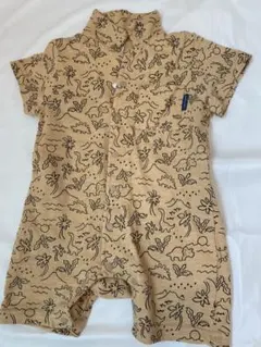 プティマイン　恐竜プリント半袖ロンパース 80サイズ