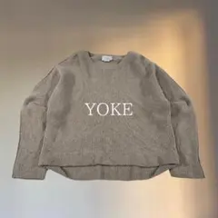 【19AW名作】YOKE ヨーク アルパカ混ウールニット クルーネックニット Mのサムネイル