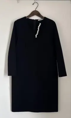 美品 YOKO CHAN ヨーコチャン パール ロングスリーブ ワンピース