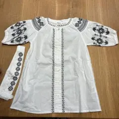 BREEZE刺繍シャツワンピースサイズ90