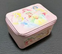 ディズニー プリンセスキャラクター ポーチ 化粧箱 ピンク 鏡付き