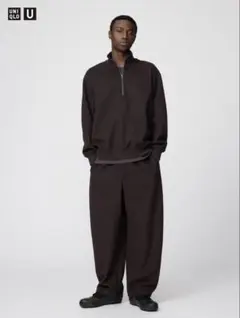 ユニクロU ブラッシュドスウェットワイドパンツ サイズS