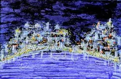 「アマルフィ夜景」抽象原画