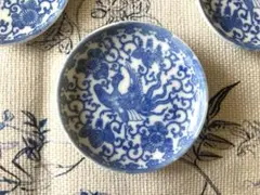 明治期 伊万里 染付 総蛸唐草文 輪花向付 膾皿 2客 14.5cm - メルカリ