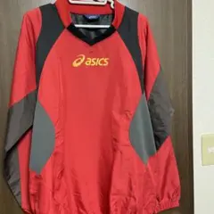 asics レッド ピステ ウィンドブレーカー
