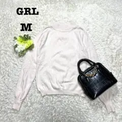 グレイル　カシミヤタッチハイネックニットトップス　長袖　無地　シンプル　M