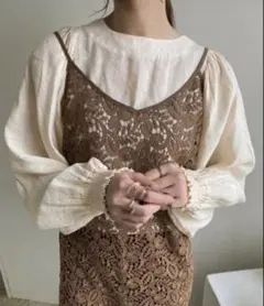 【完売品】Amiur arrange lace cami opsのサムネイル