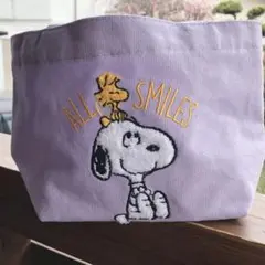 スヌーピー ランチ トートバッグ 弁当袋 ランチ トート パープル