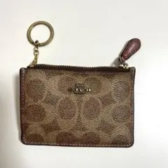 COACH シグネチャー ミニスキニー キーリング付 カード入れ 67162