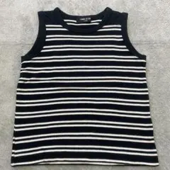 【超美品】COMME CA ISM ボーダー ノースリーブタンクトップ