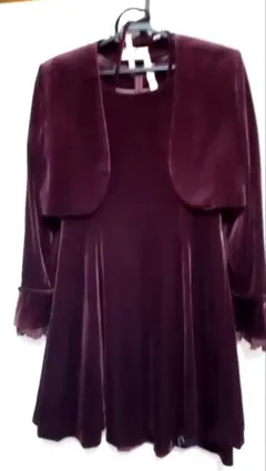 ！値下げ！　パーティードレスミニベルベット生地アンサンブル！写真追加しました！