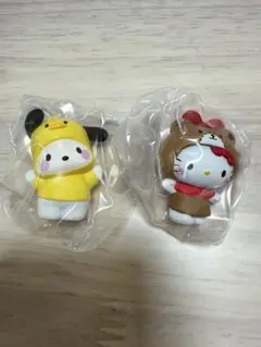 ♡おともだちきぐるみフィギア ポチャッコ キティちゃん 2点セット♡