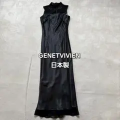 GENETVIVIEN ノースリーブワンピース ビジュー付きフォーマルドレス