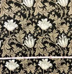 ☆MODA☆モーリス　アネモネ　シーチング生地　黒地110cm巾×50cm