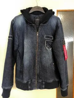 デニムジャケット　インジアティック　フード付き　メンズ　LL