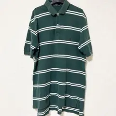 Polo by Ralph Lauren ボーダー ポロシャツ L グリーン