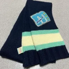 ストライプデザイン ニットマフラー