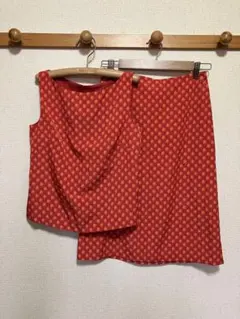 agnes b. アニエスべー トップス&スカート セットアップ レッド 総柄