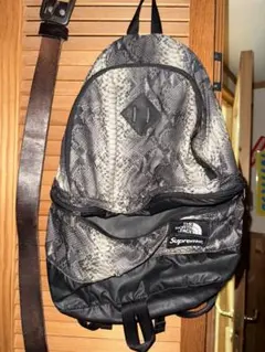 未使用級 シュプリーム ノースフェイス コラボ パイソン柄 ボストンバッグ 未使用級 シュプリーム ノースフェイス コラボ パイソン柄