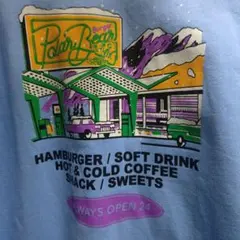 【RODEO CROWNS】ハンバーガーショップ 　ロング丈スウェット　ブルー