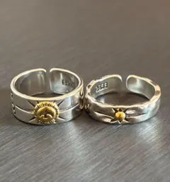 リング　シルバー925刻印　レトロスクエア　メキシカンアクセサリー　ヴィンテージ