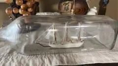 Bottle ship, sailing ship model, antique goods