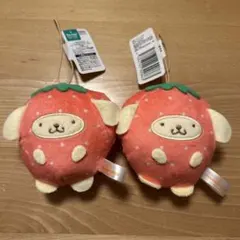 サンリオ　フルーツきぐるみマスコット　いちご キウイ　ポムポムプリン　3点