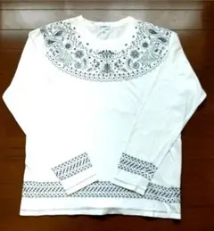 ワールド ぺイズリー柄 長Tシャツ Lのサムネイル