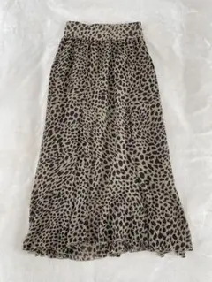 IENA ヒョウ柄 ロング フレアスカート 36サイズのサムネイル