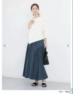 CLOVEサイドギャザースカート　ブルーのサムネイル