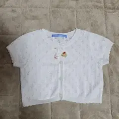 ファミリア familiar 半袖レースカーディガン　90cm