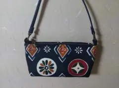 送料込み　ミニバッグ　ポーチ　丸　菱形　手づくり