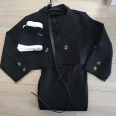 ダンス衣装　黒スーツ4点セット　140