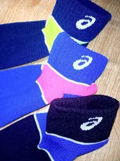 アシックス①　23−25cm　ASICS スポーツ　レディースソックス